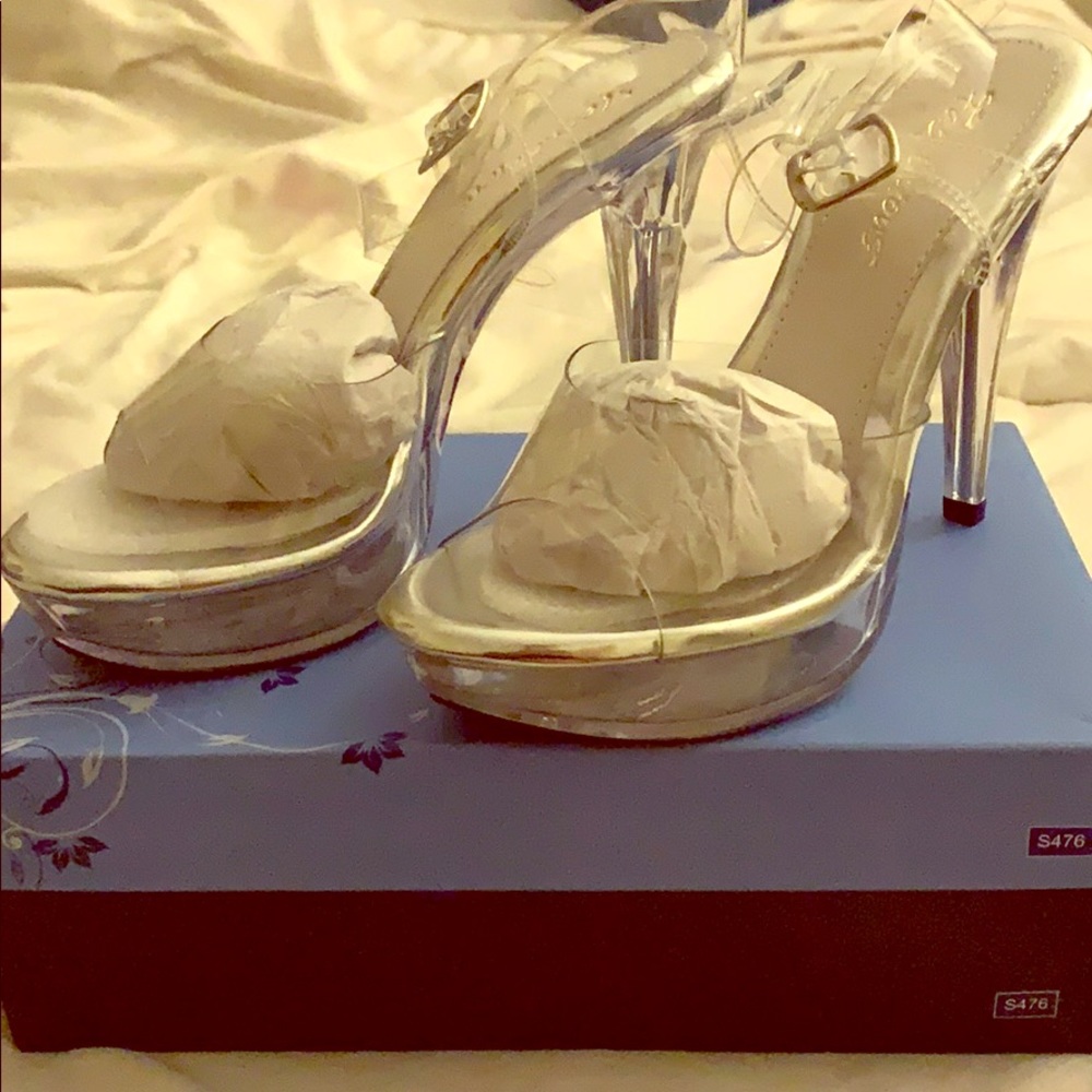 Clear heels